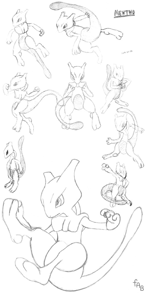 Sketch Page Mewtwo