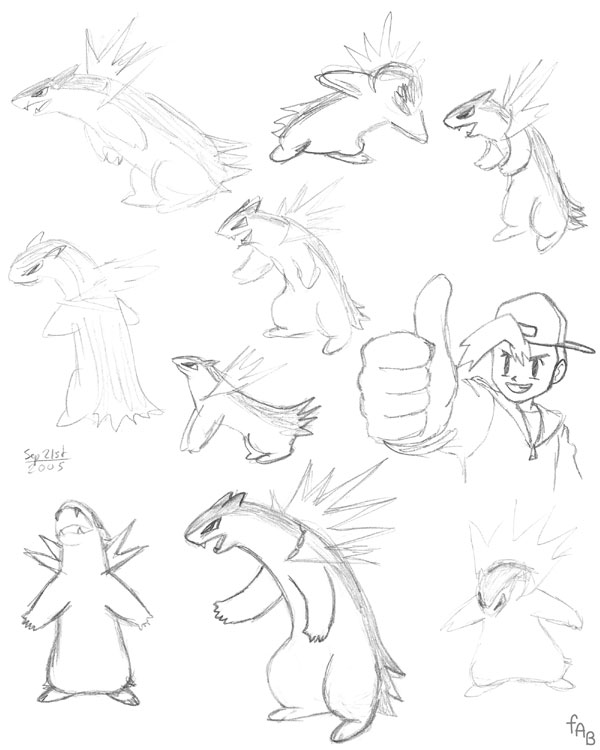 Sketch Page Typhlosion